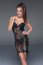 Rochie cu Broderie Dantela Noir Handmade - Negru