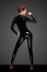 Salopeta Latex Full Jumpsuit Noir Handmade - Negru - dimensiuni complete