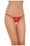 Bikini, G-string dantela, cu decupaj, semitransparent, rosu, Softline# - vedere frontala
