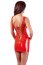 Rochie Latex Look Black Level - Rosu - vedere spate