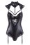 String Body Leather Look, dantela neagra, Luxury Donna Cotelli Collection