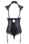 String Body Leather Look, dantela neagra, Luxury Donna Cotelli Collection