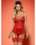 Corset Obsessive Lovica S/M, Rosu# - detaliu finisaj