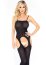 Catsuit Opaque Suspender Leg Avenue - Negru