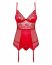 Corset Obsessive Lovica S/M, Rosu# - culoare si material