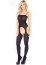 Catsuit Opaque Suspender Leg Avenue - Negru