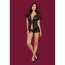 Set Babydoll si chiloti, Luxury, Obsessive, Negru# - detaliu finisaj