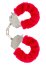 Catuse Plus ToyJoy "Furry Fun Cuffs" Rosu