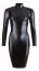 Rochie  Latex Look Soft Touch Cotelli Collection -Negru - culoare si material