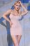 Rochie Scurta Roz, Chilirose, Pink Light# - detaliu design