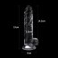 Dildo Jelly Lovetoy "Flawless Clear" 19 cm - vedere laterala