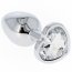 Butt Plug Anal Toyz4Lovers "Clear Heart Jewel" 6 cm - Argintiu - detaliu finisaj