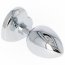 Butt Plug Anal Toyz4Lovers "Clear Heart Jewel" 6 cm - Argintiu - vedere spate