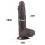 Dildo Realistic Lovetoy "Sliding Skin Dong 7" 18cm - Negru##
