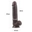 Dildo Realistic Lovetoy "Sliding Skin Dong 9,5" 24 cm - Negru##
