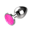 Plug Anal Coquette, Pink, Marime S [ 2,7 cm x 8 cm ] - vedere spate