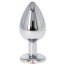 Plug anal metalic Heart Jewel rosu, vedere verticala completa