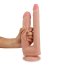 Dildo Dublu Lovetoy "Skinlike Soft" 22,35 cm - Natural##