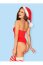 Costum Craciunita Obsessive "Kissmas Teddy Body" - Rosu## - vedere laterala