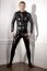 Salopeta Latex Barbati,jumpsuit cu fermoar,neagra