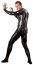 Salopeta Latex Barbati,jumpsuit cu fermoar,neagra