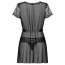 Babydoll si Chiloti Obsessive Alluria - Negru - dimensiuni complete