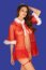 Babydoll Sexy Santa Claus Obsessive - Rosu - culoare si material