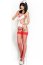 Costum Asistenta Medicala, Chilirose, corset, chiloti, ciorapi, bentita si stetoscop# - dimensiuni complete
