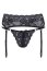 Set Portjartier si Chilot cu Decupaje Cottelli Colection - Negru - dimensiuni complete