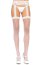 Dres Leg Avenue, Sheer Thigh Highs, model portjartier, alb, S-L# - vedere frontala