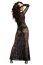 Rochie cu bikini si sutien, Chilirose, dantela neagra semitransparenta# - detaliu design