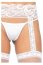Dres Leg Avenue, Sheer Thigh Highs, model portjartier, alb, S-L# - detaliu design