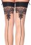 Ciorapi Baroque cuban heel Nude & Black, Leg Avenue, S-L# - culoare si material
