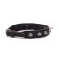 Zgarda Fetish, Devil Sticks, piele negra cu ornamente, 45 cm x 1,8 cm - detaliu design
