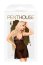 Babydoll Penthouse, cu chilotei tip string, Bedtime Story, Negru# - culoare si material