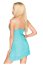 Set Babydoll cu Chilotei tip String Penthouse After Sunset - Turqoise - detaliu design