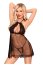 Set Babydoll cu Chilotei tip String Penthouse Libido Boost - Negru - vedere frontala