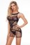 Rochie scurta Paris, Erotica, neagra, transparenta cu decupaje# - detaliu design