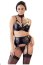 Set Lenjerie Intima Cottelli Collection Wet Look - Negru - vedere frontala