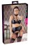 Set Lenjerie Intima Cottelli Collection Wet Look - Negru - vedere laterala