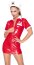 Costum Latex Asistenta Medicala Black Level - Rosu