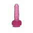 Dildo Roz Medium, Jelly Pink [ 17 cm x 3,5 cm ] - culoare si material