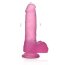 Dildo Roz Medium, Jelly Pink [ 17 cm x 3,5 cm ] - detaliu finisaj