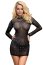 Rochie Neagra cu Strasuri, S-L# - vedere frontala