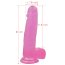Dildo Jelly Pink Roz Large Lovetoy - detaliu finisaj TPE roz
