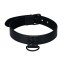Zgarda cu lesa piele ecologica, negru, unisex#