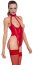 Corset cu Portjartier Black Level - Rosu - culoare si material