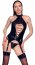 Set Body Portjartier si Chiloti Black Level - Negru