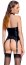 Set Body Portjartier si Chiloti  Black Level - Negru
