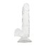 Dildo Natural Transparent, Clear Sensation, 16 cm x 3,5 cm - vedere frontala